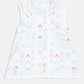 Aomi Blended Poly Cotton Multicolor Chevron Print Sleeveless With Lace Detail Dress - Mint