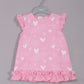 CHARMING HEART AND POLKA DOT DRESS, BLUE & PINK