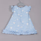 CHARMING HEART AND POLKA DOT DRESS, BLUE & PINK