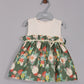Aomi jute Poly Cotton Floral Printed Sleeveless With Waist Bow Dress - Green