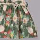 Aomi jute Poly Cotton Floral Printed Sleeveless With Waist Bow Dress - Green