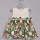 Aomi jute Poly Cotton Floral Printed Sleeveless With Waist Bow Dress - Green