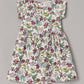 Minimaio Cotton Woven Short Sleeves Floral Printed Dress -  White