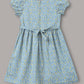 Minimaio Cotton Woven Lenten Sleeves Floral Printed Dress -  Blue