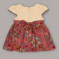 Aomi Cotton Floral Printed Cap Sleeve With Bow Detail, Button Accent & Cotton Lining Dress - Wine