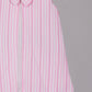 Aomi cotton mixes Sleeveless Striped With Bow Detail & Front Button Placket Dress - Pink