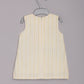 Aomi cotton mixes Sleeveless Striped With Bow Detail & Front Button Placket Dress - Yellow