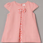 Aomi jute Striped ADress - Line Dress With Bow DetailDress - Coral