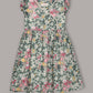 Minimaio Cotton Woven ruffle Sleeves Floral Printed Dress - Green