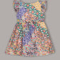 Minimaio Cotton Woven ruffle Sleeves Floral Printed Dress - Yellow