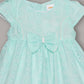 Aomi Cotton blend Cotton Eyelet Embroidered Cap Sleeve With Bow Detail & Cotton Lining Dress - Green