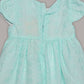 Aomi Cotton blend Cotton Eyelet Embroidered Cap Sleeve With Bow Detail & Cotton Lining Dress - Green