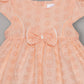 Aomi Cotton blend Cotton Eyelet Embroidered Cap Sleeve With Bow Detail & Cotton Lining Dress - Orange