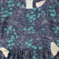 Minimaio Cotton Woven Ruffle Sleeves  Floral Printed Dress -  Navy