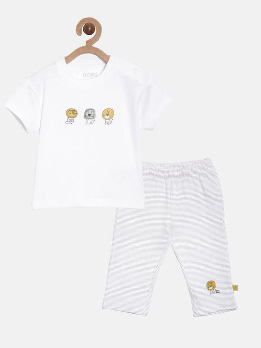 Infant Boys Lion Print T shirt and Pant Set