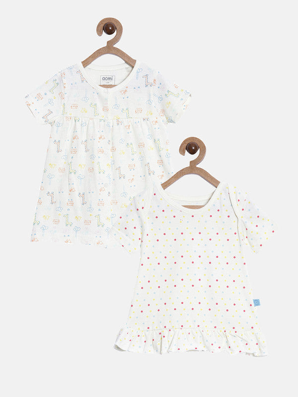 Infant Girls Shortsleeved Dress Pack of 2
