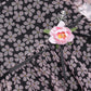 aomi Organza Girls Empire Cut Dress with Flower Accessories, Black