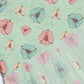 aomi Girls Taffeta Printed Sleeeveless Dress with Tulle Overlay,Mint