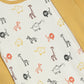 aomi Cotton Infant Boys Zoo Print Zipped Romper,Mustard