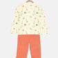 aomi Cotton Infant Boys Zoo Print T shirt and Pant Set, Mustard