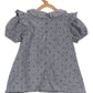 aomi Cotton Infant Girls Casual Dress with Peter Pan Collar, Grey