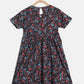 Girls Printed Knit Fit And Flare Dress