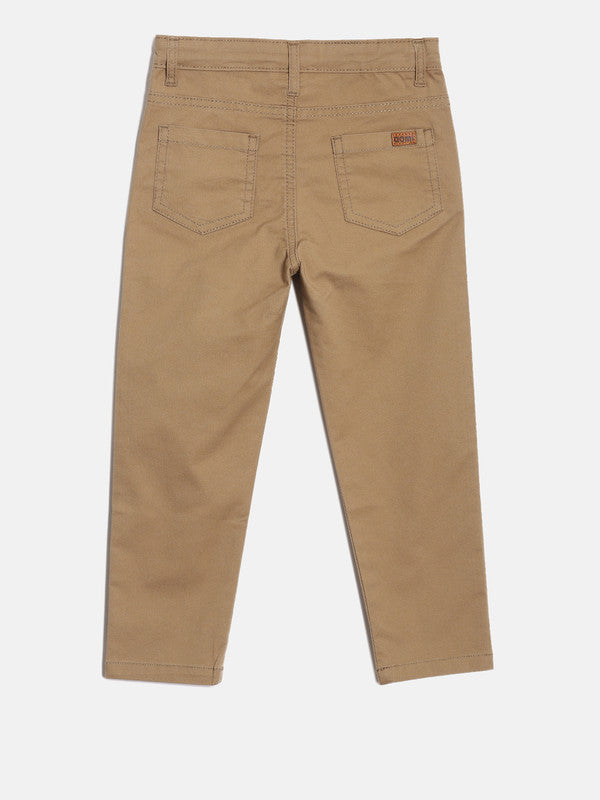Boys Cotton Twill Solid Teal Colured Chinos