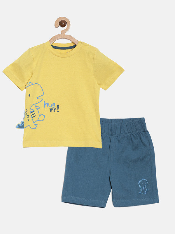 Boys Dino Print Short sleeved Tee and Shorts